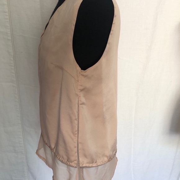 Fever silk top, lined, dusty nude pink color size M - Picture 2 of 10